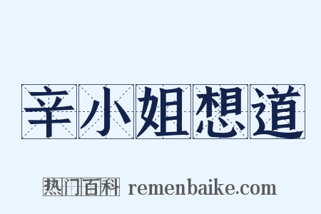 辛小姐想道是什么意思的图片